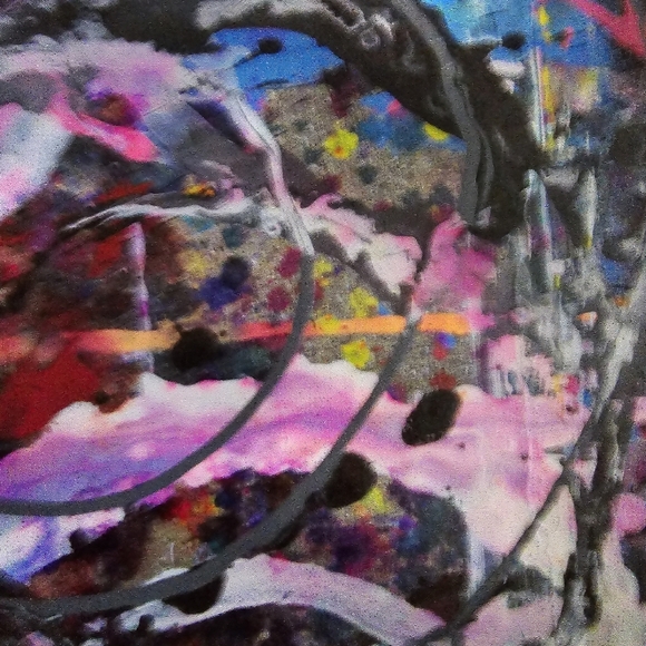 HANDCRAFTED Abstract Painting HANDPAINTED Wall Art Decor HANDMADE Color Artwork - Picture 9 of 17